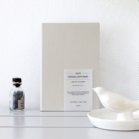 Gray - Indigo 2020 Official soft dated weekly planner notebook