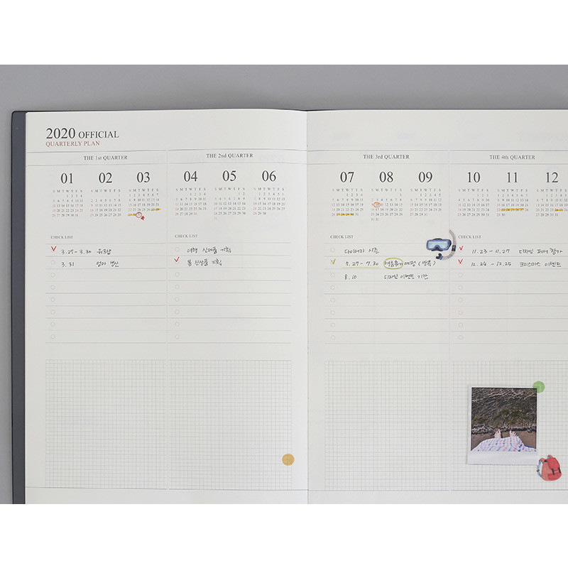 Quarterly plan - Indigo 2020 Official large dated monthly planner scheduler