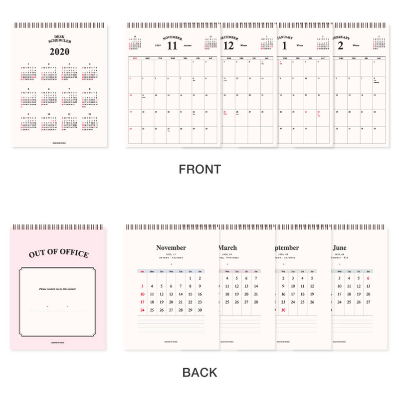 Composition - ICONIC 2020 Simple desk scheduler calendar