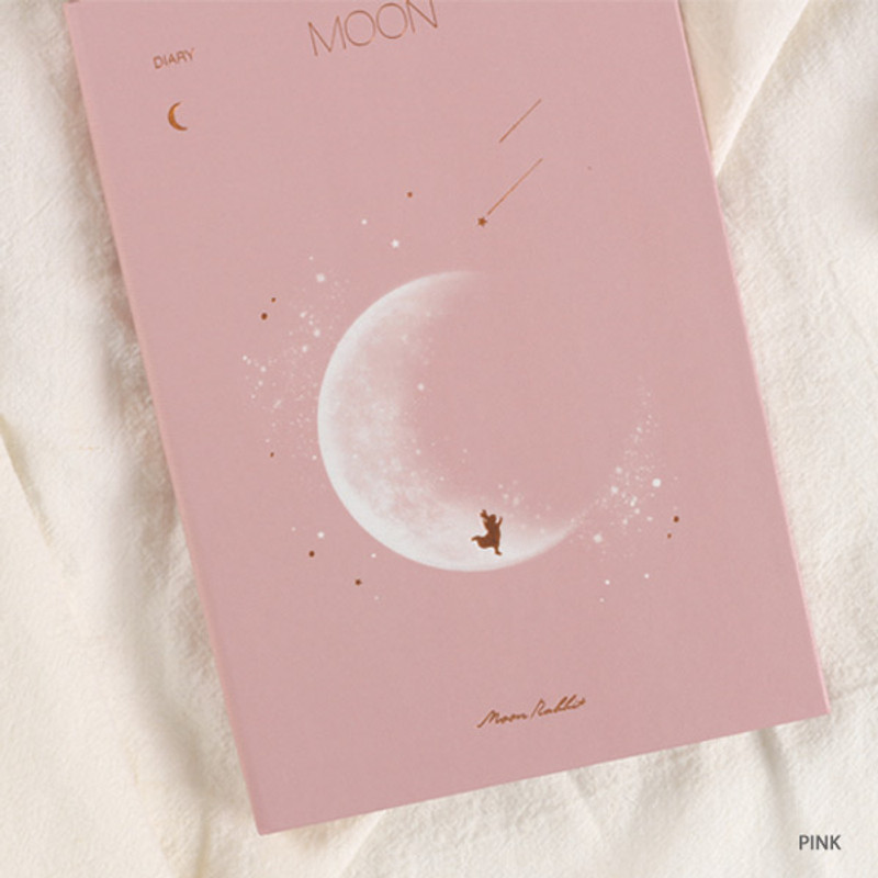 Pink new moon - Dash And Dot Moon special undated weekly diary journal Pink new moon - Dash And Dot Moon special undated weekly diary journal