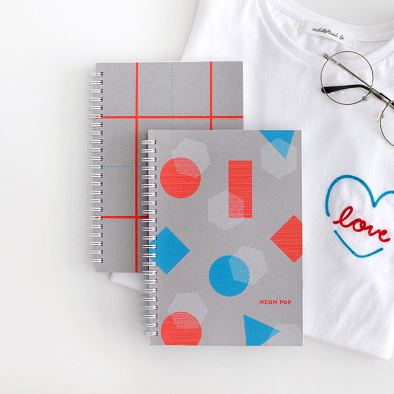 Indigo Neon pop spiral bound dateless weekly planner Indigo Neon pop spiral bound dateless weekly planner