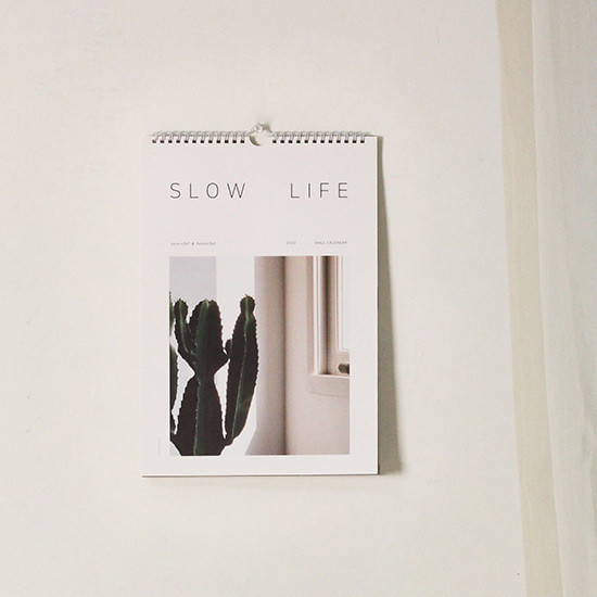 Dash and Dot 2020 Slow life monthly wall calendar
