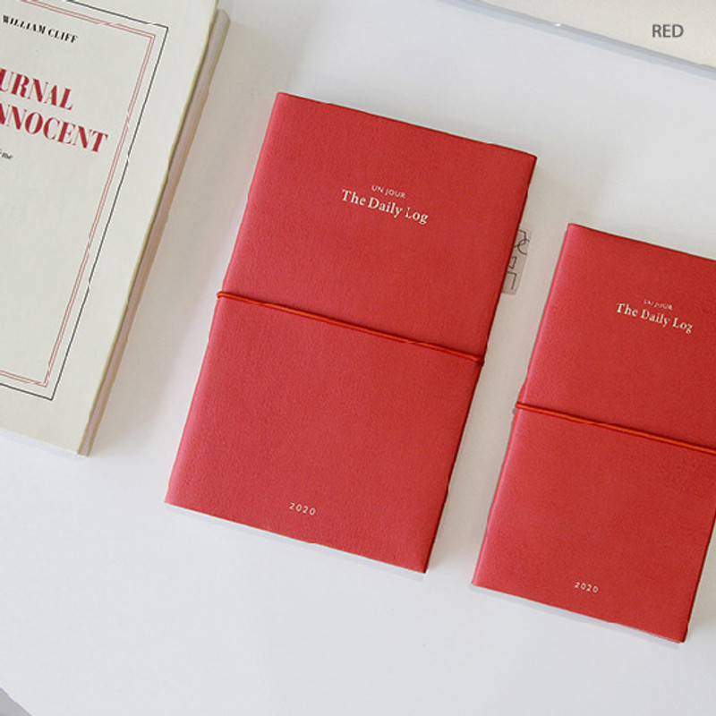 Red - GMZ 2020 The daily log medium dated weekly diary planner