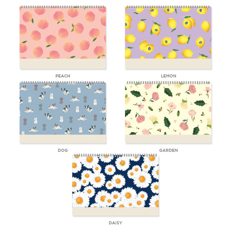 Option - GMZ 2020 Pattern spiral bound monthly desk calendar