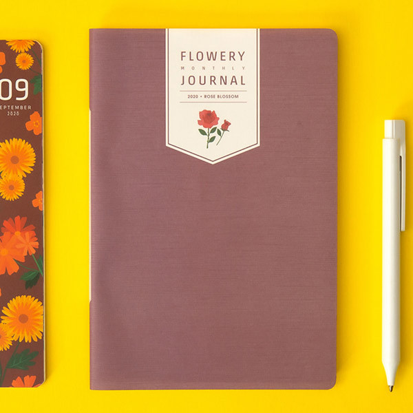 Rose blossom - Ardium 2020 Flowery dated monthly journal planner