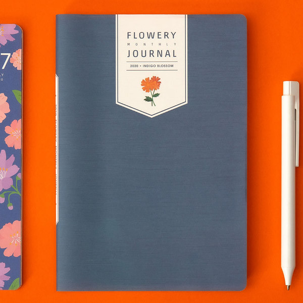 Indigo blossom - Ardium 2020 Flowery dated monthly journal planner