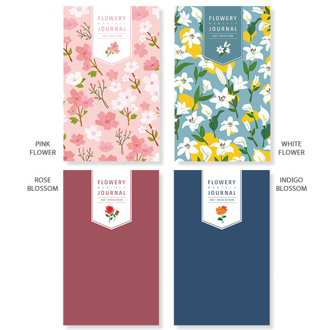 Option - Ardium 2020 Flowery dated monthly journal planner