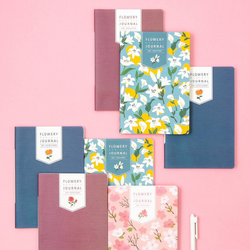 Ardium 2020 Flowery dated monthly journal planner