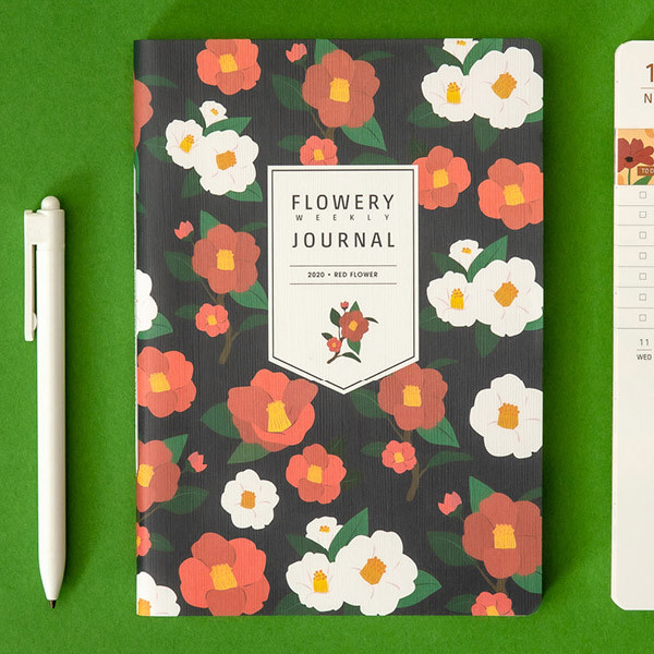 Red flower - Ardium 2020 Flowery dated weekly journal planner