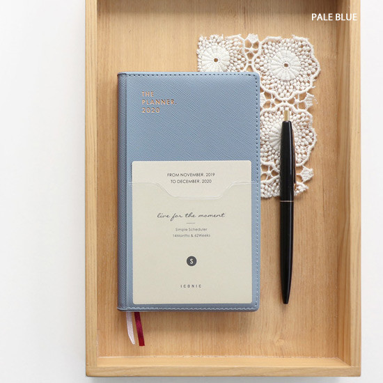 Pale blue - ICONIC 2020 Simple small dated weekly planner scheduler