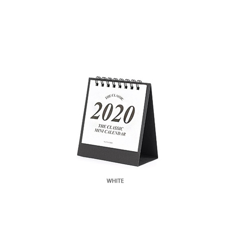 White - Wanna This 2020 Classic small spiral bound desk calendar White - Wanna This 2020 Classic small spiral bound desk calendar