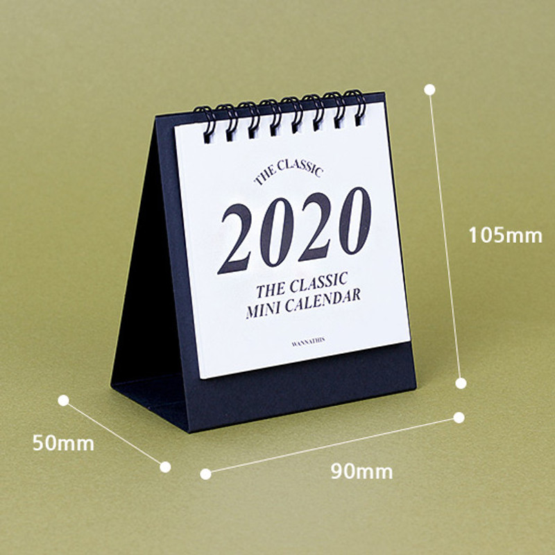 Size - Wanna This 2020 Classic small spiral bound desk calendar Size - Wanna This 2020 Classic small spiral bound desk calendar
