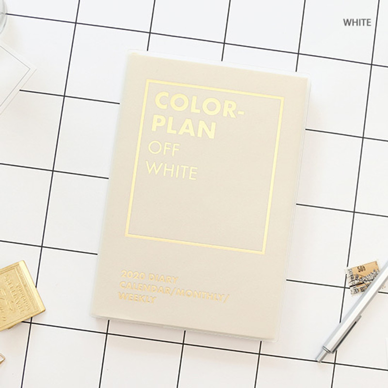 White - PAPERIAN Colorful 2020 dated weekly planner scheduler