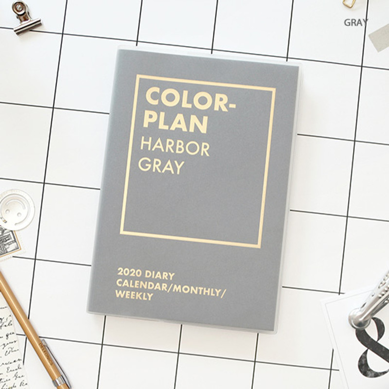 Gray - PAPERIAN Colorful 2020 dated weekly planner scheduler