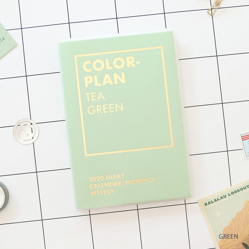Green - PAPERIAN Colorful 2020 dated weekly planner scheduler