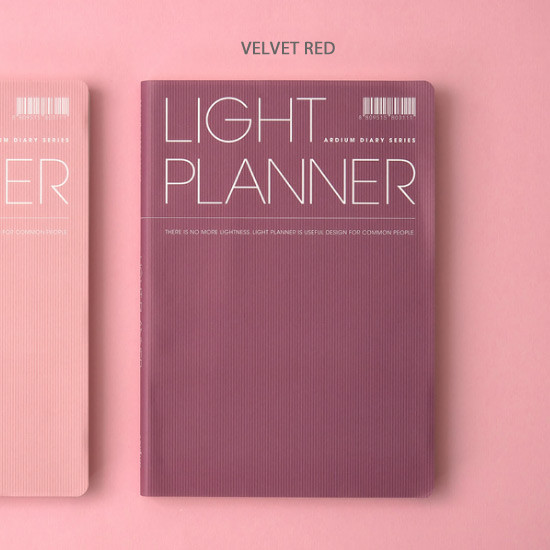Velvet red - Ardium 2020 Light dated daily planner scheduler
