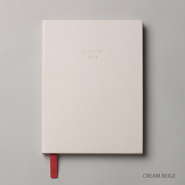 Cream beige - Dash And Dot 2020 Pro red bookmark dated weekly planner