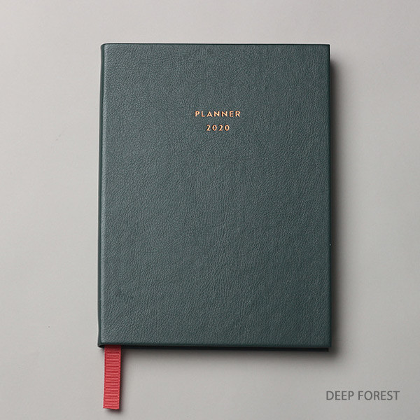 Deep forest - Dash And Dot 2020 Pro red bookmark dated weekly planner