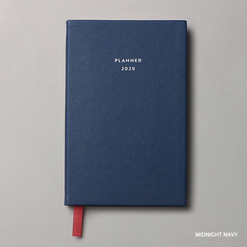 Midnight navy - Dash And Dot 2020 red bookmark small dated weekly planner Midnight navy - Dash And Dot 2020 red bookmark small dated weekly planner