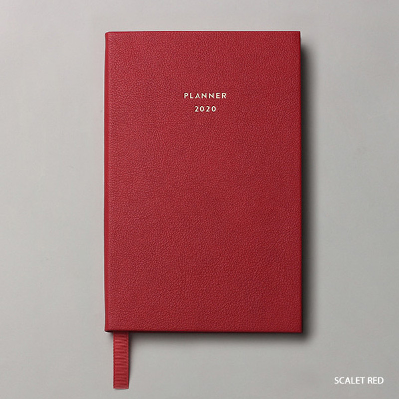 Scarlet red - Dash And Dot 2020 red bookmark small dated weekly planner Scarlet red - Dash And Dot 2020 red bookmark small dated weekly planner