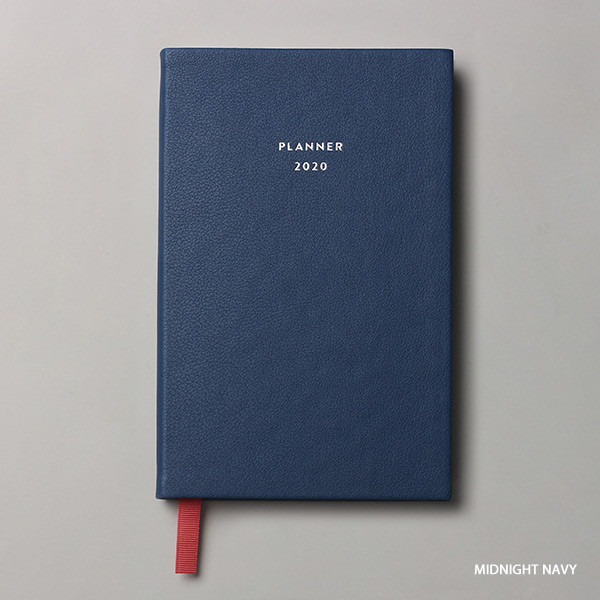 Midnight navy - Dash And Dot 2020 red bookmark large dated weekly planner