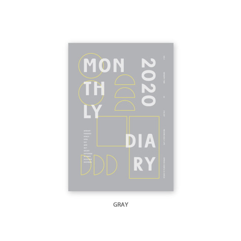 Gray - O-CHECK 2020 Spring come A4 dated monthly planner Gray - O-CHECK 2020 Spring come A4 dated monthly planner