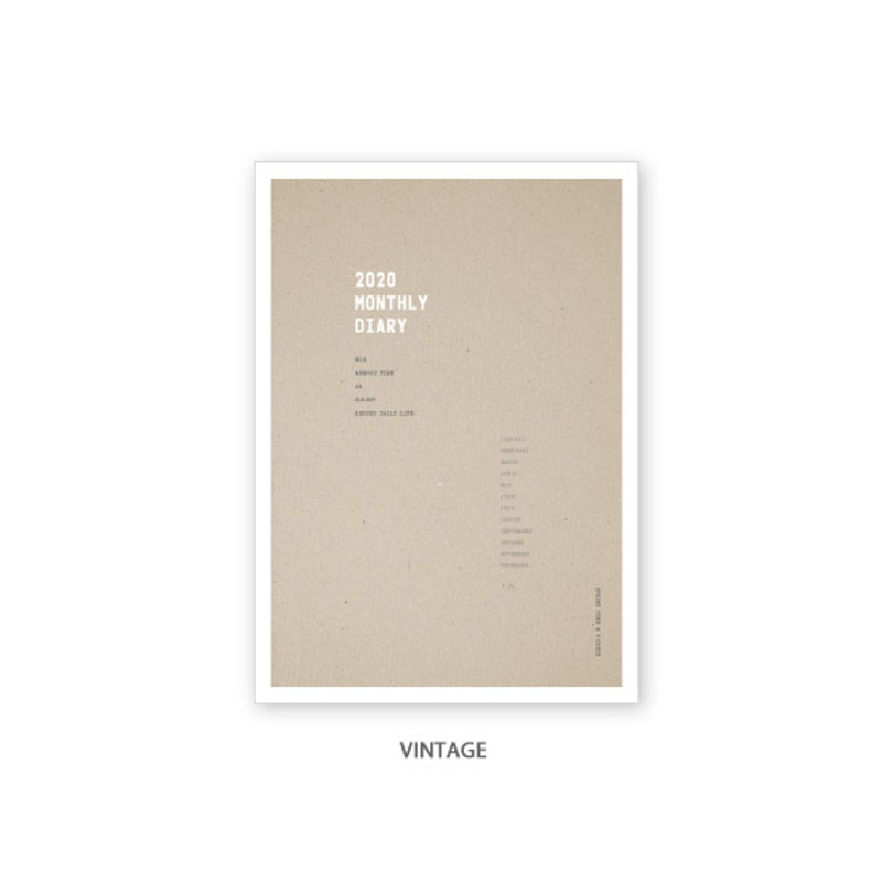 Vintage - O-CHECK 2020 Spring come A4 dated monthly planner Vintage - O-CHECK 2020 Spring come A4 dated monthly planner