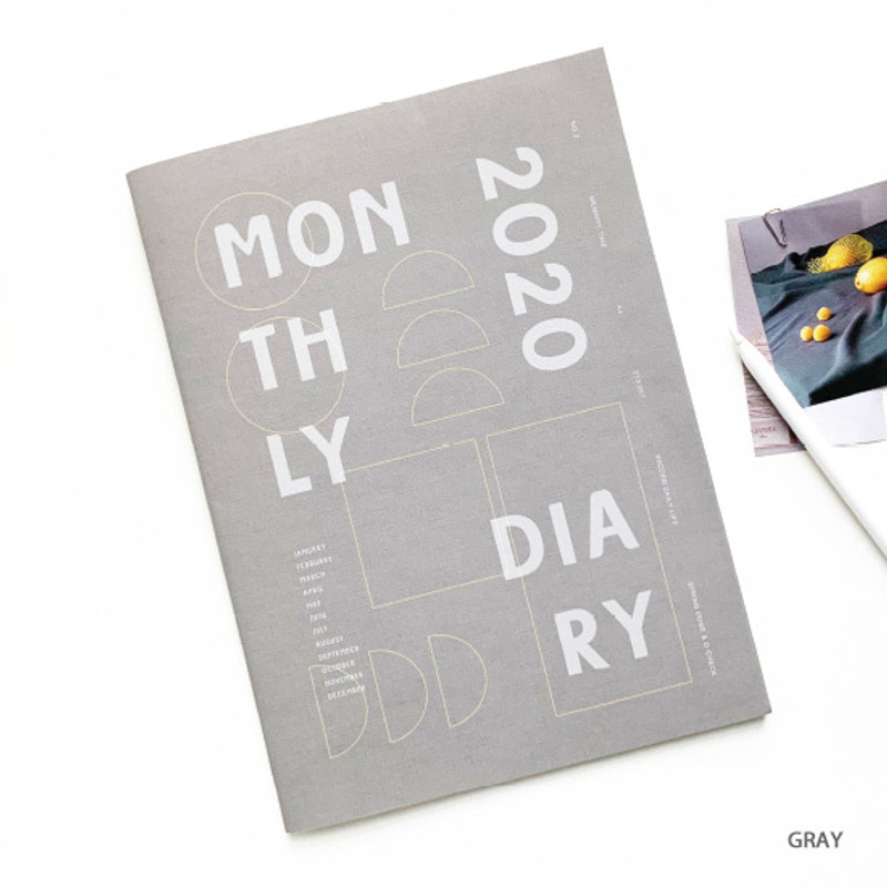 Gray - O-CHECK 2020 Spring come A4 dated monthly planner Gray - O-CHECK 2020 Spring come A4 dated monthly planner
