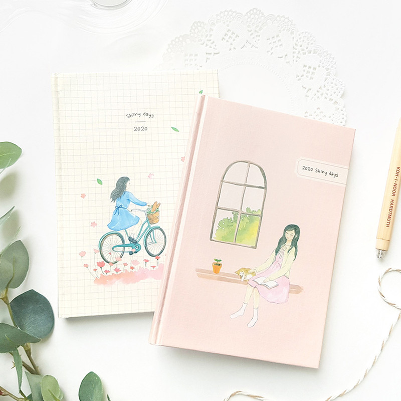 O-CHECK 2020 Shiny days hardcover dated weekly diary planner