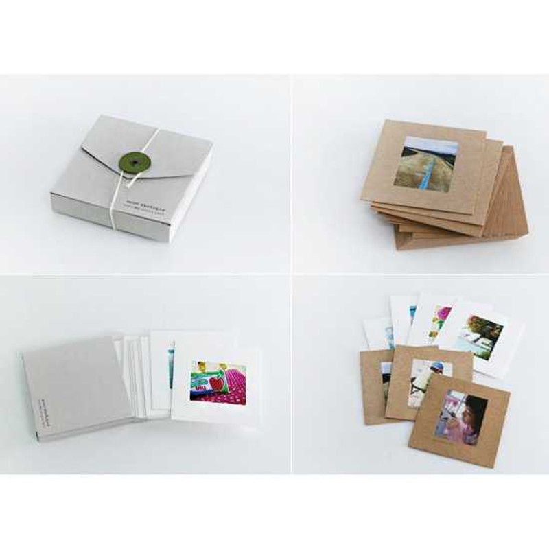 Instax mini photo frame set of 20 sheets - White, Kraft