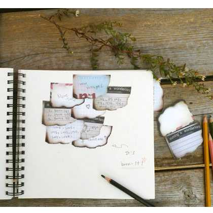 Retro burn it sticky memo pads post it - sticky notes 25sheets