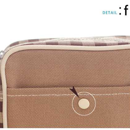 Daily love check pattern Cross body zipper bag with strap - Small