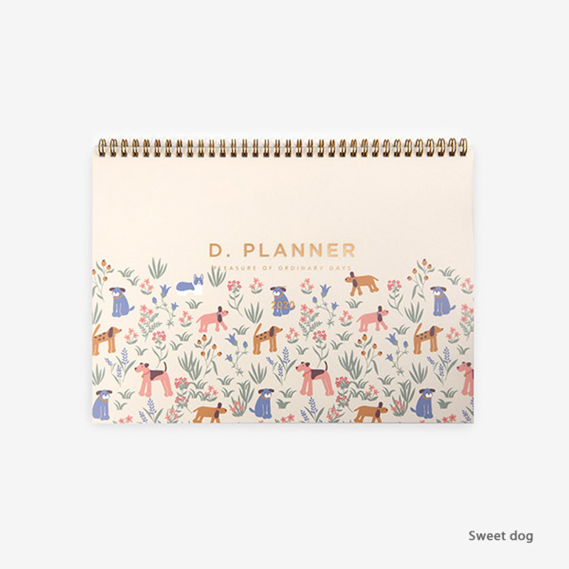 Sweet dog - 2020 D point A4 dated monthly desk planner scheduler Sweet dog - 2020 D point A4 dated monthly desk planner scheduler