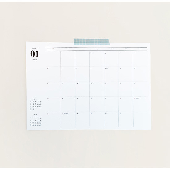 gyou 2020 A tous moments dated monthly desk planner sheets