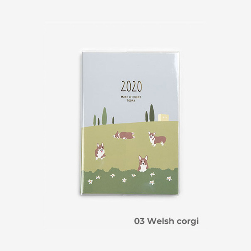 Welch corgi - 2020 Make it count today dated weekly planner diary