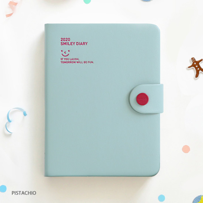 Pistachio - Monopoly 2020 Smiley dated daily diary with tray