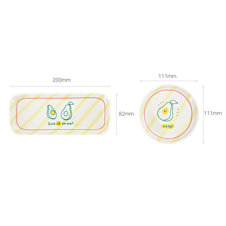 Size of Romane Long and round melamine desk tray