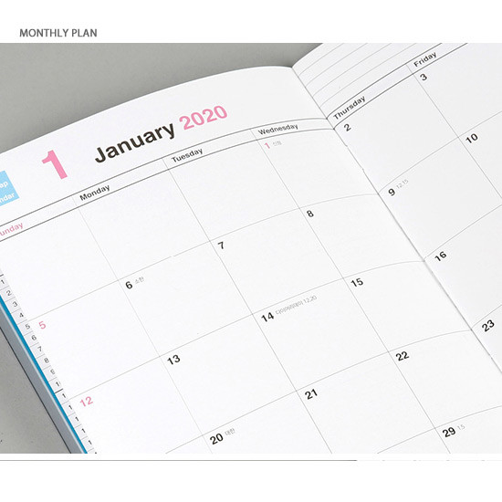 Monthly plan - Chachap 2020 Note dated monthly planner scheduler
