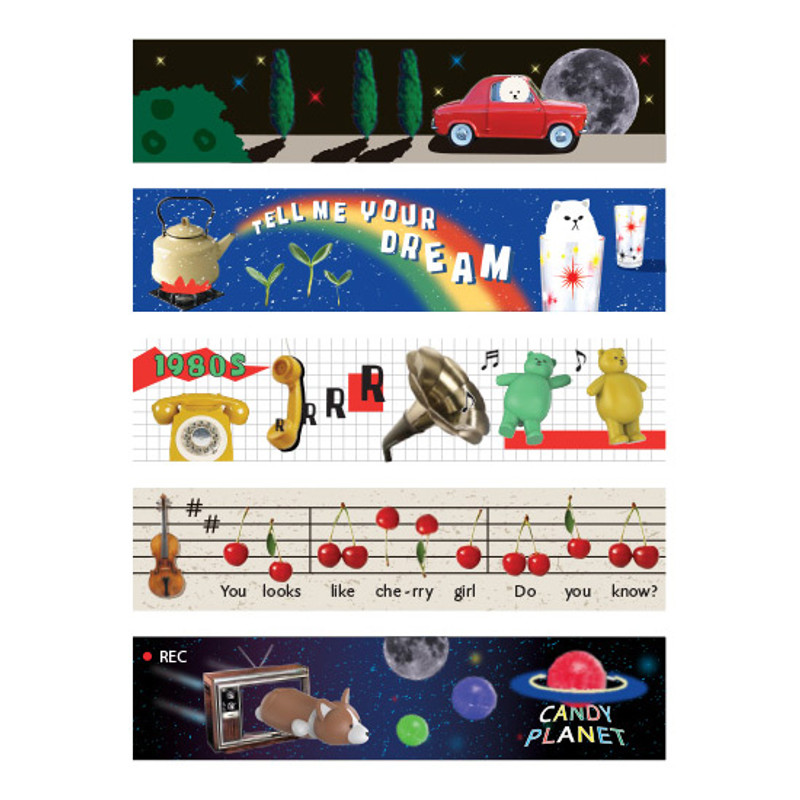 Dailylike Retro masking seal paper deco sticker set