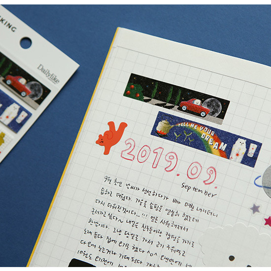 Usage example - Dailylike Retro masking seal paper deco sticker set