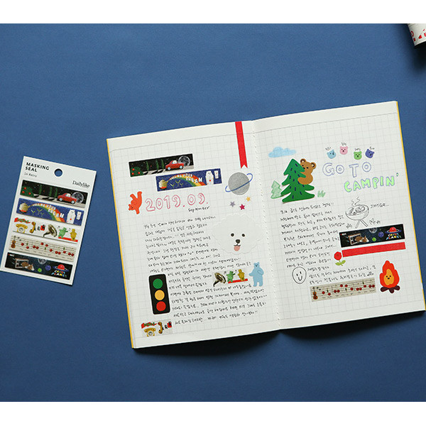 Usage example - Dailylike Retro masking seal paper deco sticker set