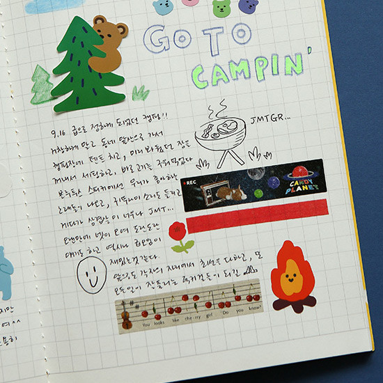 Usage example - Dailylike Retro masking seal paper deco sticker set