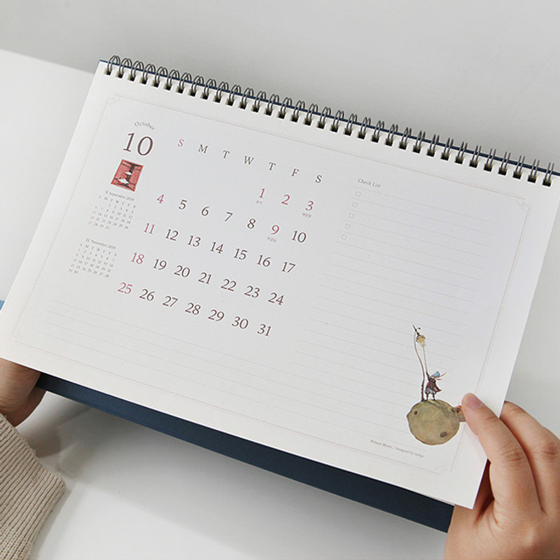 Back - 2020 Little prince dated monthly desk scheduler planner