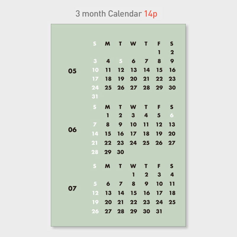 3 months calendar (back) - PAPERIAN 2020 Colorful plan standing desk calendar 3 months calendar (back) - PAPERIAN 2020 Colorful plan standing desk calendar