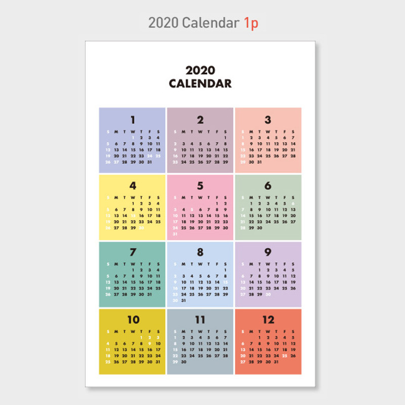 2020 calendar - PAPERIAN 2020 Colorful plan standing desk calendar 2020 calendar - PAPERIAN 2020 Colorful plan standing desk calendar