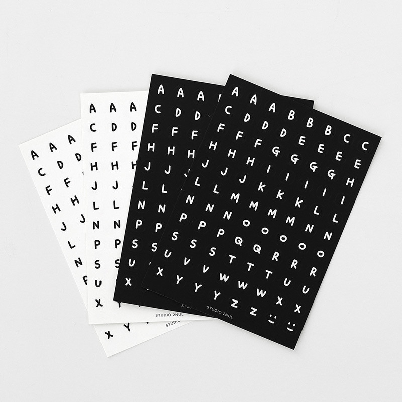 Comes with 4 sheets - 2NUL Drawing alphabet sticker set Comes with 4 sheets - 2NUL Drawing alphabet sticker set
