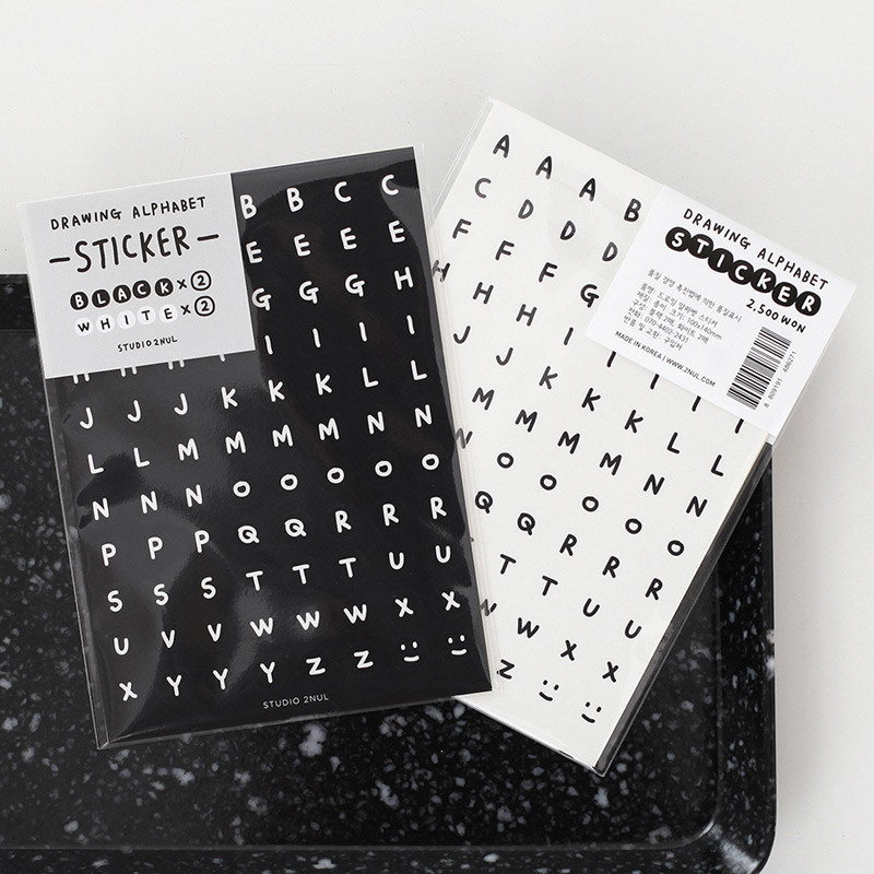 2NUL Drawing alphabet sticker set 2NUL Drawing alphabet sticker set