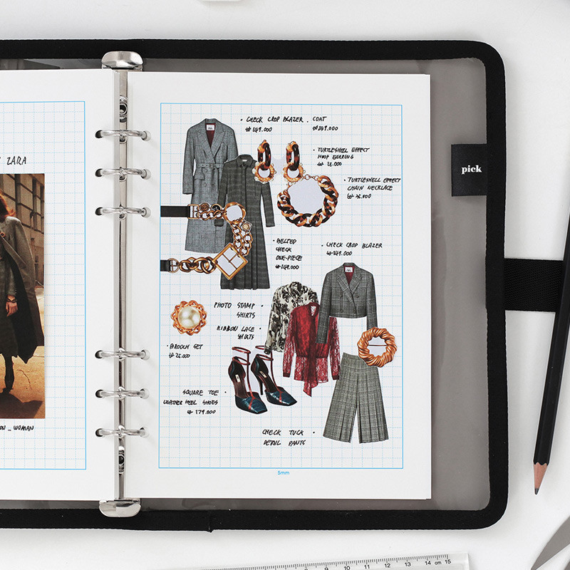 Usage example - 2NUL Editor pick 6-ring dateless weekly diary planner