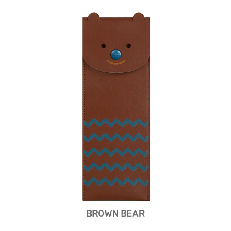 Brown bear - Monopoly Toffeenut pen case with elastic band holder Brown bear - Monopoly Toffeenut pen case with elastic band holder
