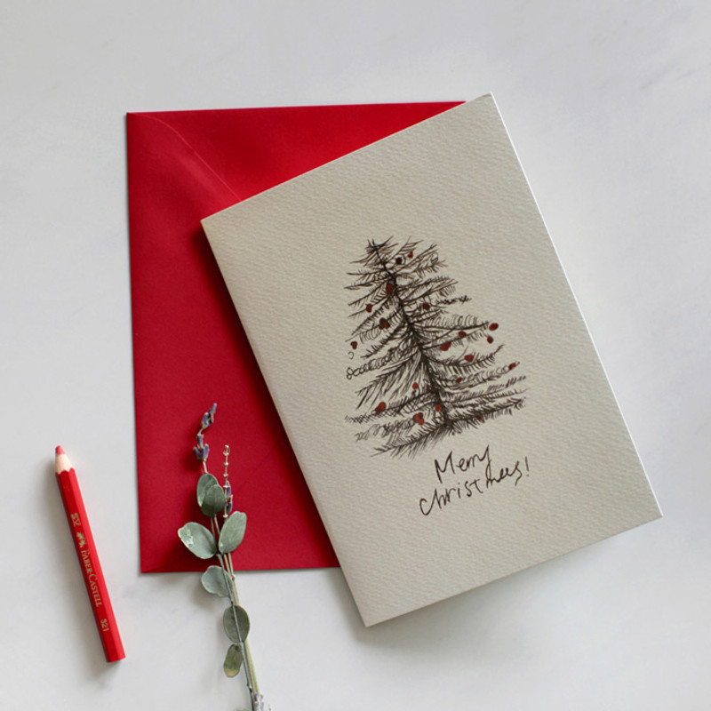 DBD Botanic Christmas card with envelope